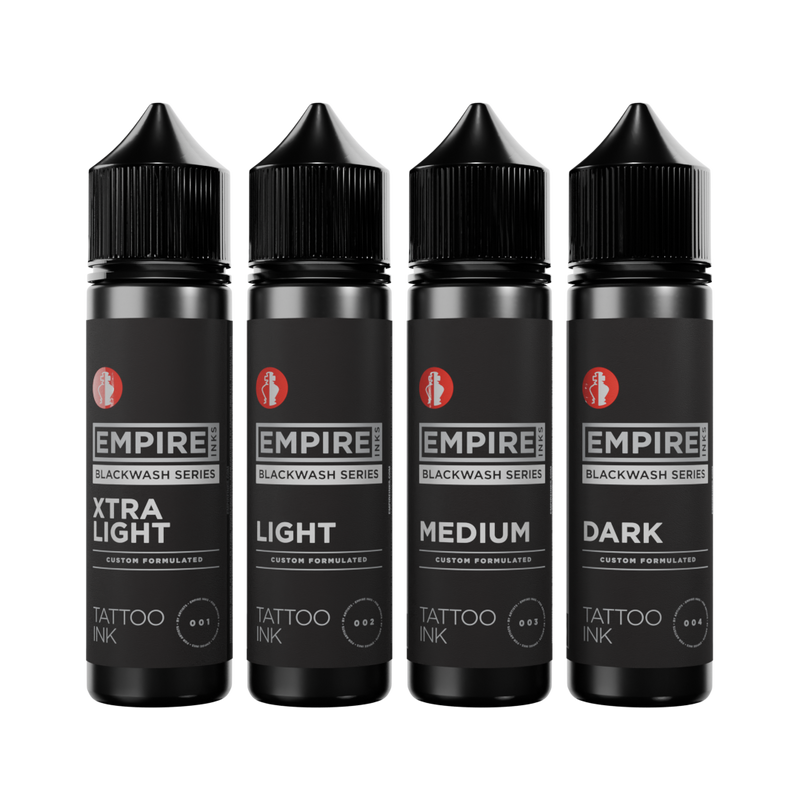 Empire Inks — Blackwash Series of 4 Bottles — Pick Size - Ultimate Tattoo Supply