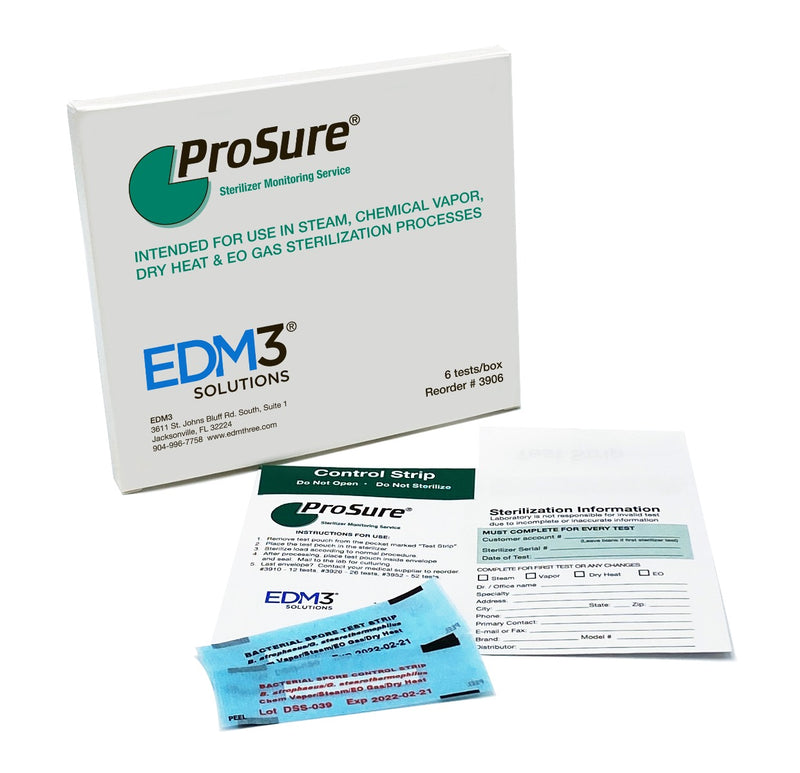 Pro Sure Biological Monitoring System — 6 Test Kits with Mail-In Culture Service - Ultimate Tattoo Supply