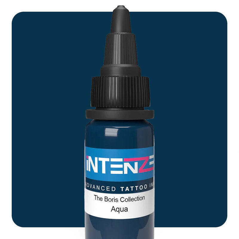 Aqua — Boris Series — Intenze Tattoo Ink — 1oz Bottle - Ultimate Tattoo Supply