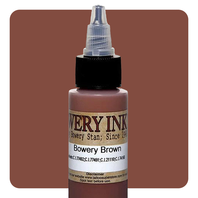 Brown — Bowery Artist Series — Intenze Tattoo Ink — 1oz Bottle - Ultimate Tattoo Supply
