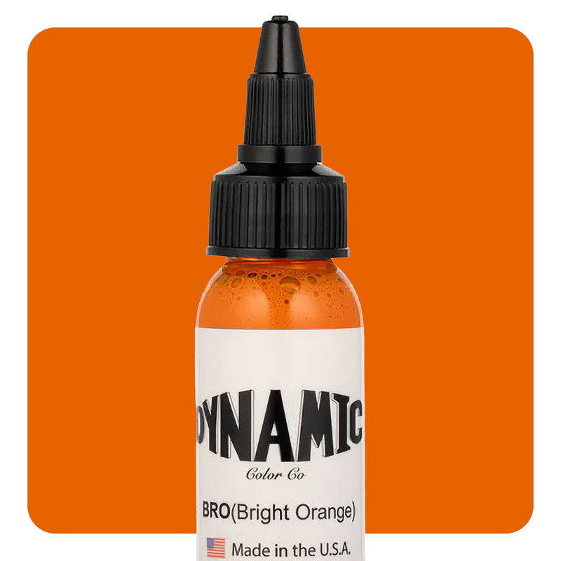 Dynamic Bright Orange Tattoo Ink - 1oz. Bottle - Painful Pleasures