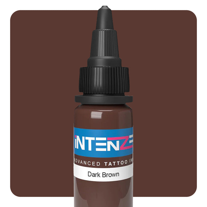 Dark Brown — Intenze Tattoo Ink — Pick Size - Ultimate Tattoo Supply