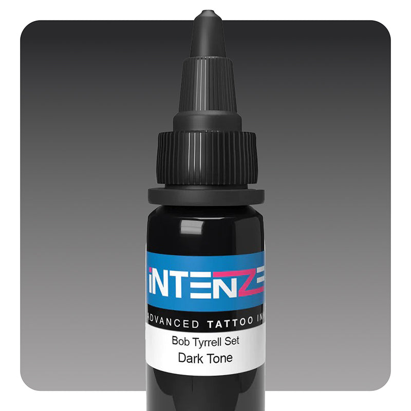 Dark Tone — Bob Tyrrell Black & Grey Series — Intenze Tattoo Ink — 1oz Bottle - Ultimate Tattoo Supply