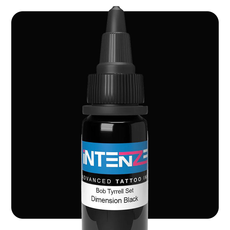 Dimension Black — Bob Tyrrell Black & Grey Series — Intenze Tattoo Ink — 1oz Bottle - Ultimate Tattoo Supply