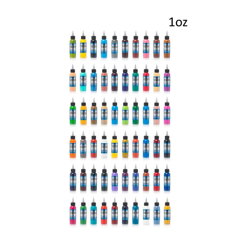 Fusion 60-Color Full Set — Fusion Tattoo Ink — Pick Size - Ultimate Tattoo Supply