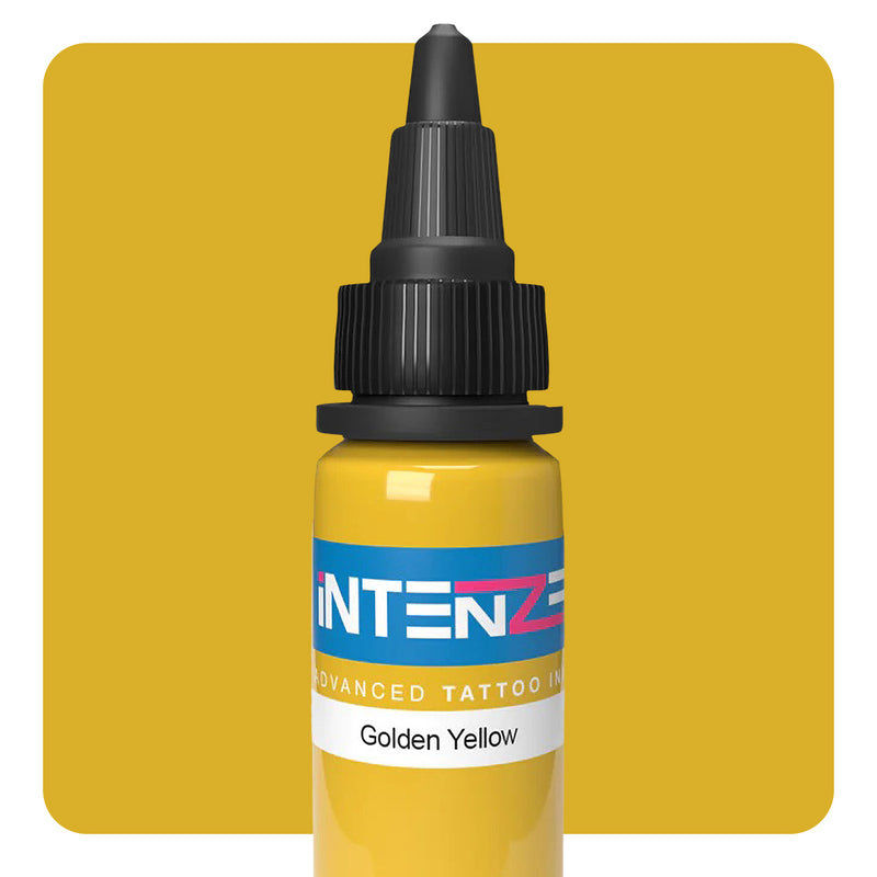 Golden Yellow — Intenze Tattoo Ink — Pick Size - Ultimate Tattoo Supply