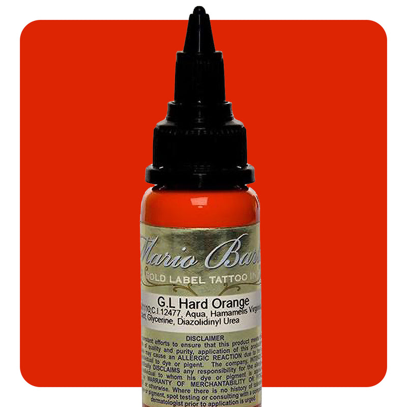 Hard Orange Mario Barth Gold Label — Intenze Tattoo Ink — 1oz Bottle - Ultimate Tattoo Supply