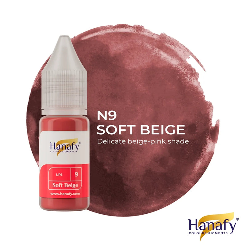 Hanafy Lips № 9 — Soft Beige — 10ml Bottle
