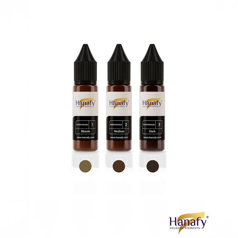 Hanafy Hairstrokes Full Set — 3 15ml Bottles