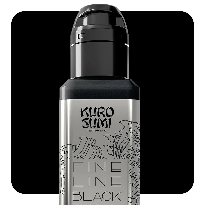 Fine Line Black — Kuro Sumi Tattoo Ink — 1.5oz Bottle - Ultimate Tattoo Supply