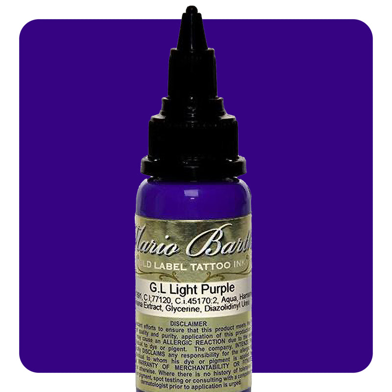 Light Purple Mario Barth Gold Label — Intenze Tattoo Ink — 1oz Bottle - Ultimate Tattoo Supply