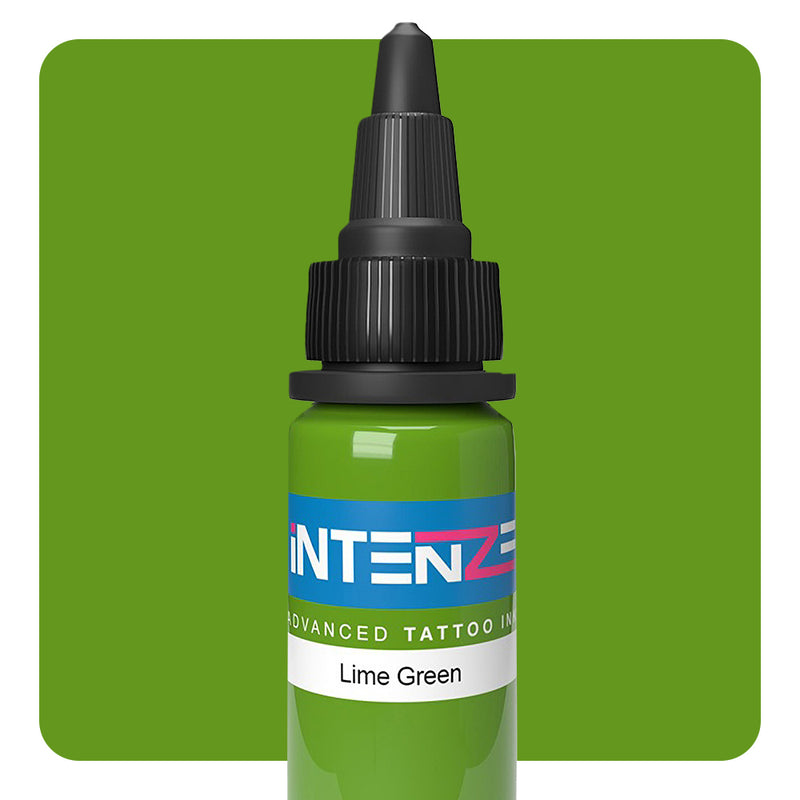 Lime Green — Intenze Tattoo Ink — Pick Size - Ultimate Tattoo Supply