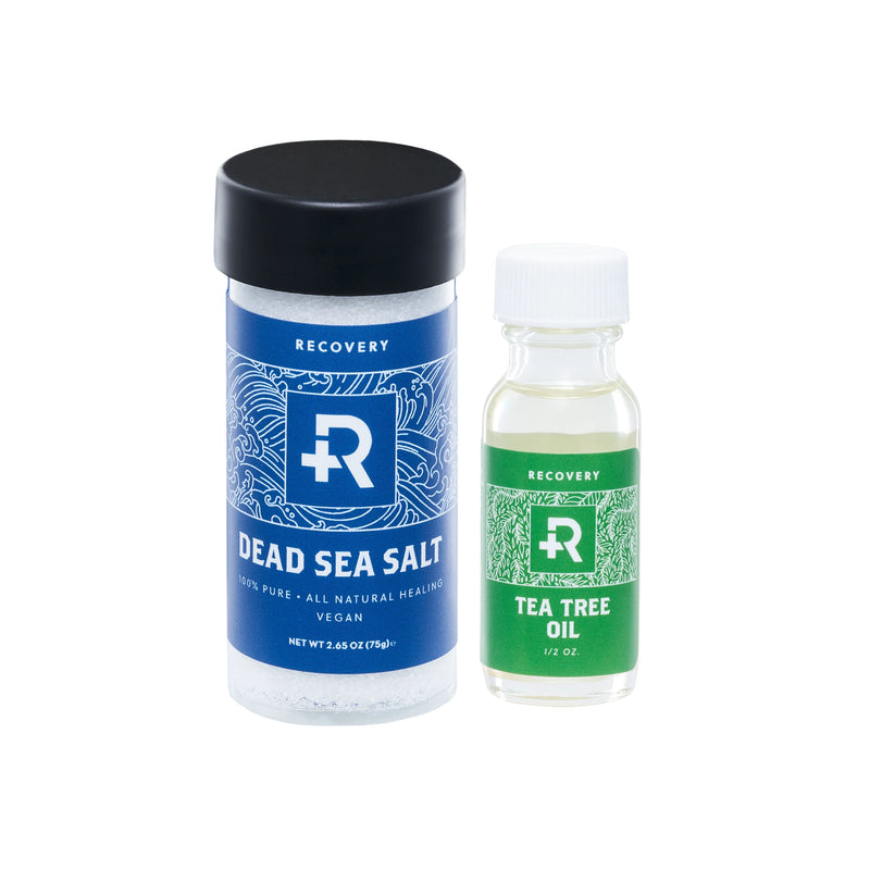 Recovery Aftercare Sea Salt and Tea Tree Oil Combo — Piercing Aftercare System - Painful Pleasures