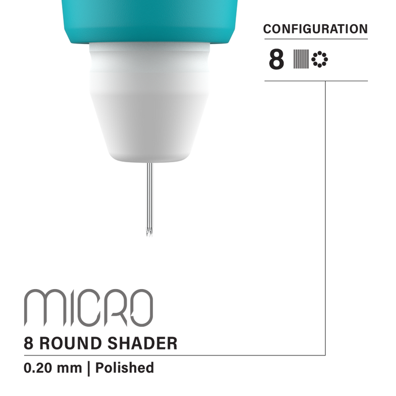 Vertix Micro Microblade - Round Shader Blade - Pack of 10 Microblades - Ultimate Tattoo Supply