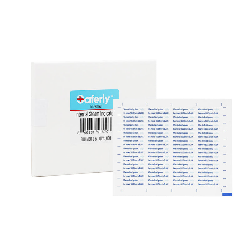 Saferly Internal Steam Indicators - Used with Sterilization Pouches - Price Per 1 Box of 1000 - Ultimate Tattoo Supply