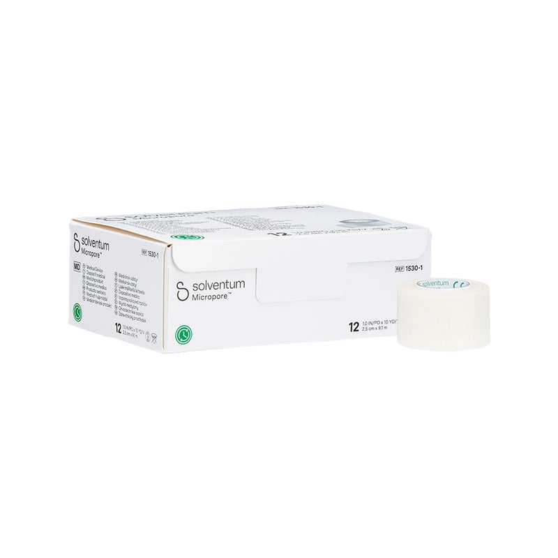 3M Micropore (Paper) Surgical Tape – 1" — Single or Case of 12 Case of 12
