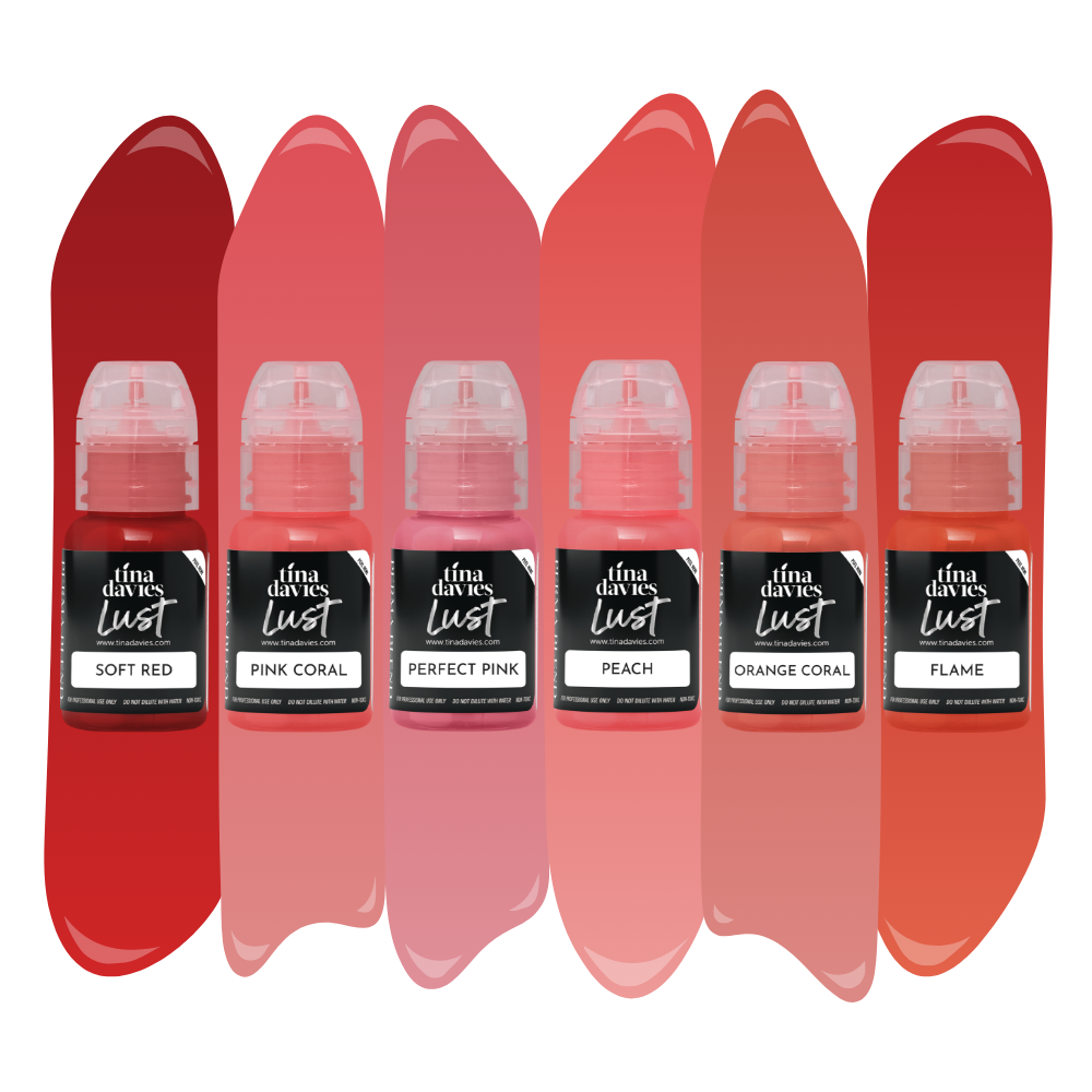 Tina Davies Lust Lip Pigment Collection — 1/2oz | Ultimate Tattoo Tina Davies Lust Lip Pigment Collection — 1/2oz | Ultimate Tattoo