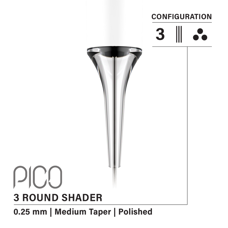 Vertix Pico Round Shader - Ultimate Tattoo Supply