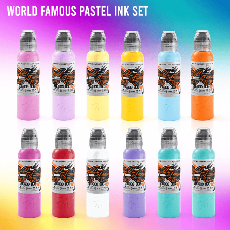 World Famous Pastel Ink Set - Ultimate Tattoo Supply
