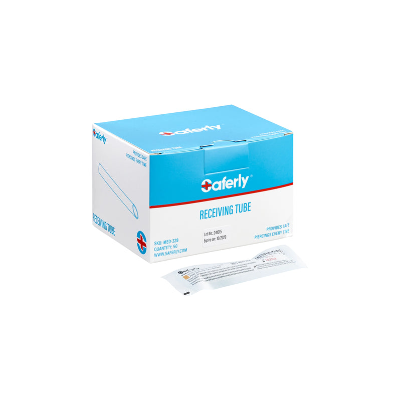 Saferly Plastic Disposable 0g Receiving Tubes — Box of 50