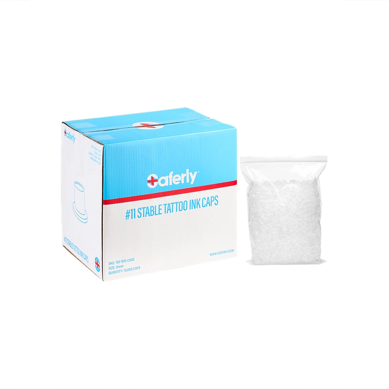 Saferly Ink Caps — Pick Size — Price Per Case - Ultimate Tattoo Supply