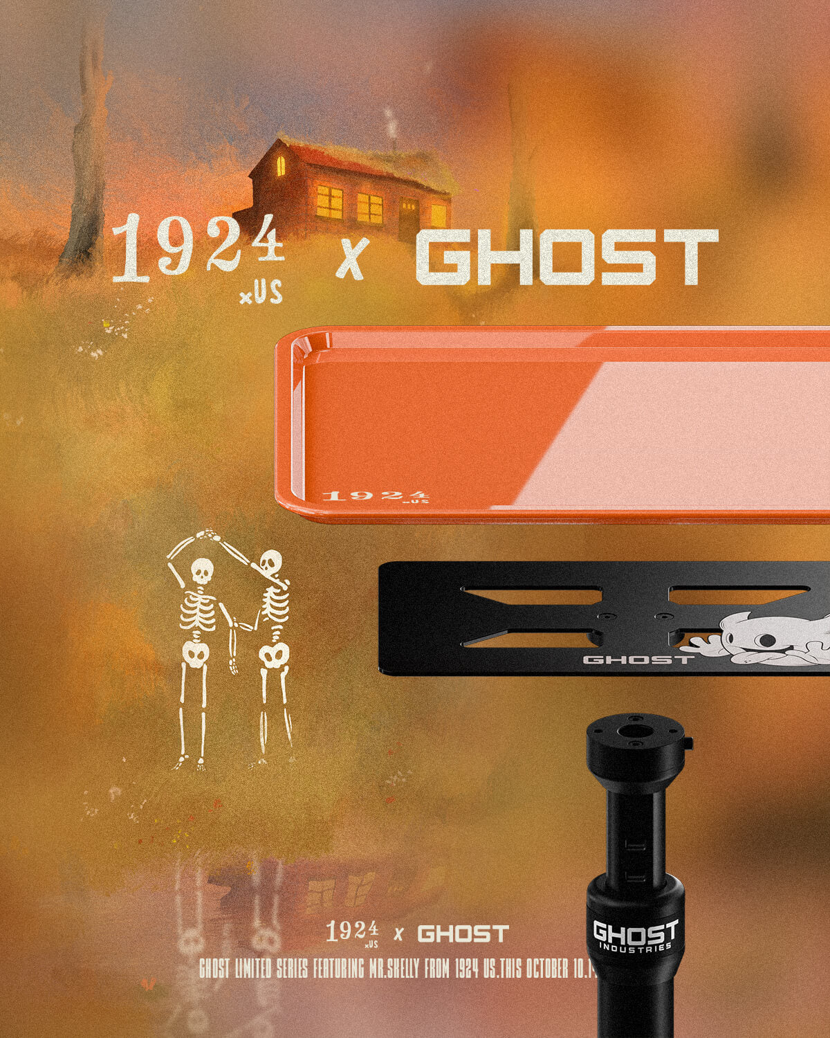 Ghost Mayo Tray Kit (Mayo Stand Base + Mr Skelly Ghost Tray) Pick Color | Ultimate Tattoo Supply Ghost Mayo Tray Kit (Mayo Stand Base + Mr Skelly Ghost Tray) Pick Color | Ultimate Tattoo Supply