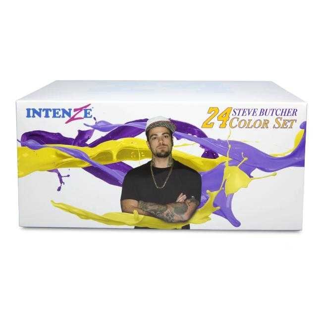Steve Butcher 24 Color Set — Intenze Tattoo Ink — 1oz Bottles - Ultimate Tattoo Supply