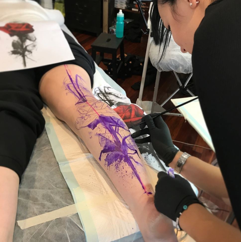 Electrum Nox Violet Tattoo Stencil Ink — 2oz Bottle - Ultimate Tattoo Supply