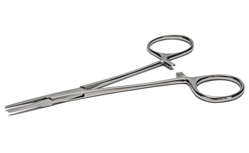 5" Stainless Steel Straight Flat Tip Mosquito Forceps - Painful Pleasures