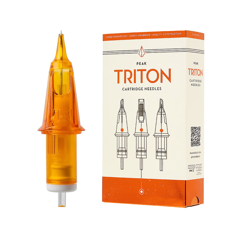 Peak Triton Cartridge - #12 Super Tight Round Liner Extra Long Taper (7.5mm)- Box of 20 - Ultimate Tattoo Supply