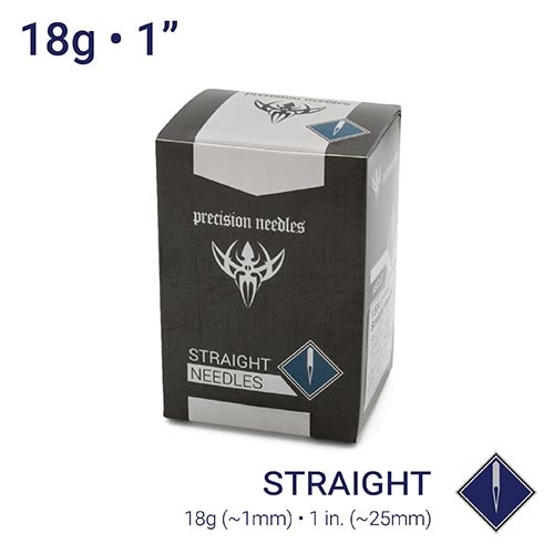 18g Sterilized 1" Body Piercing Needles — Box of 100 - Painful Pleasures