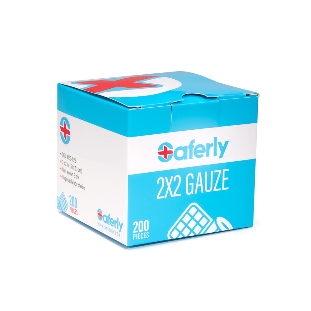 Saferly 2” x 2” Gauze — Box of 200 Ultimate Tattoo Supply