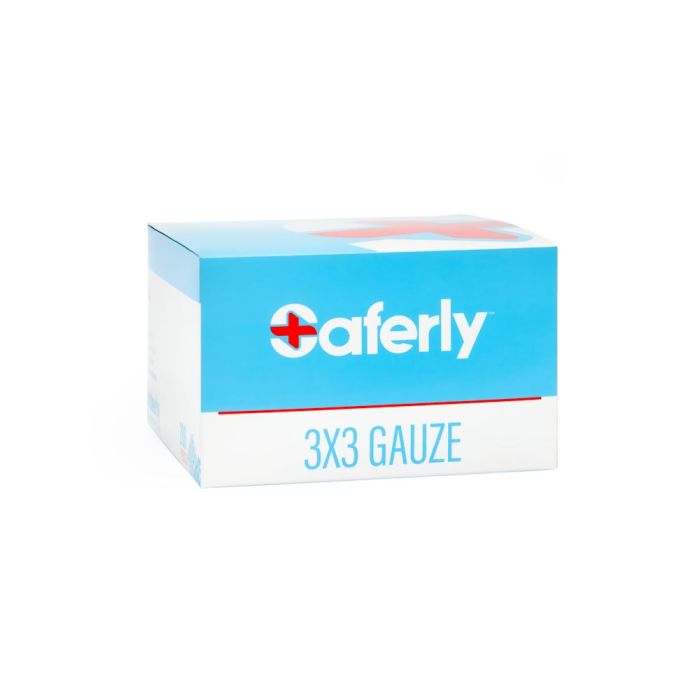 Saferly 3” x 3” Gauze — Box of 200 Ultimate Tattoo Supply