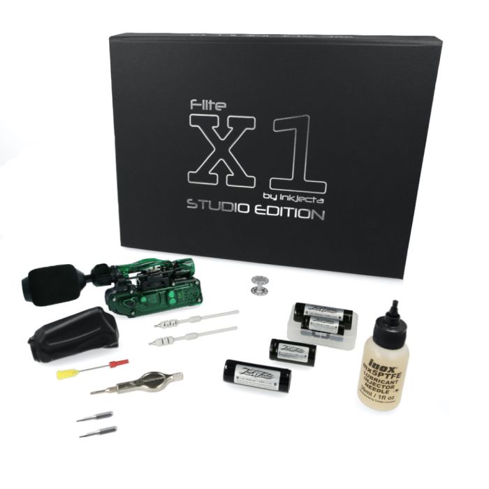 InkJecta Flite X1 Wireless Tattoo Machine — Studio Edition — Bottle - Ultimate Tattoo Supply