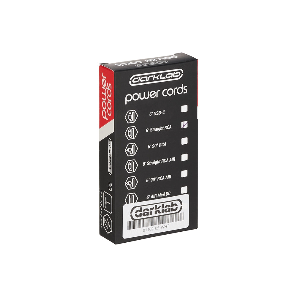 Darklab 6’ Straight RCA Cable — White - Ultimate Tattoo Supply