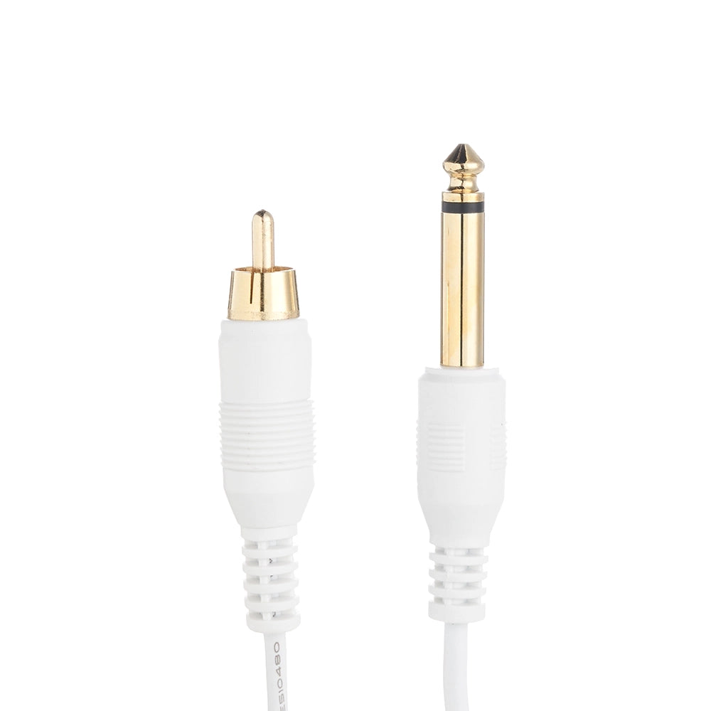 Darklab 6’ Straight RCA Cable — White - Ultimate Tattoo Supply