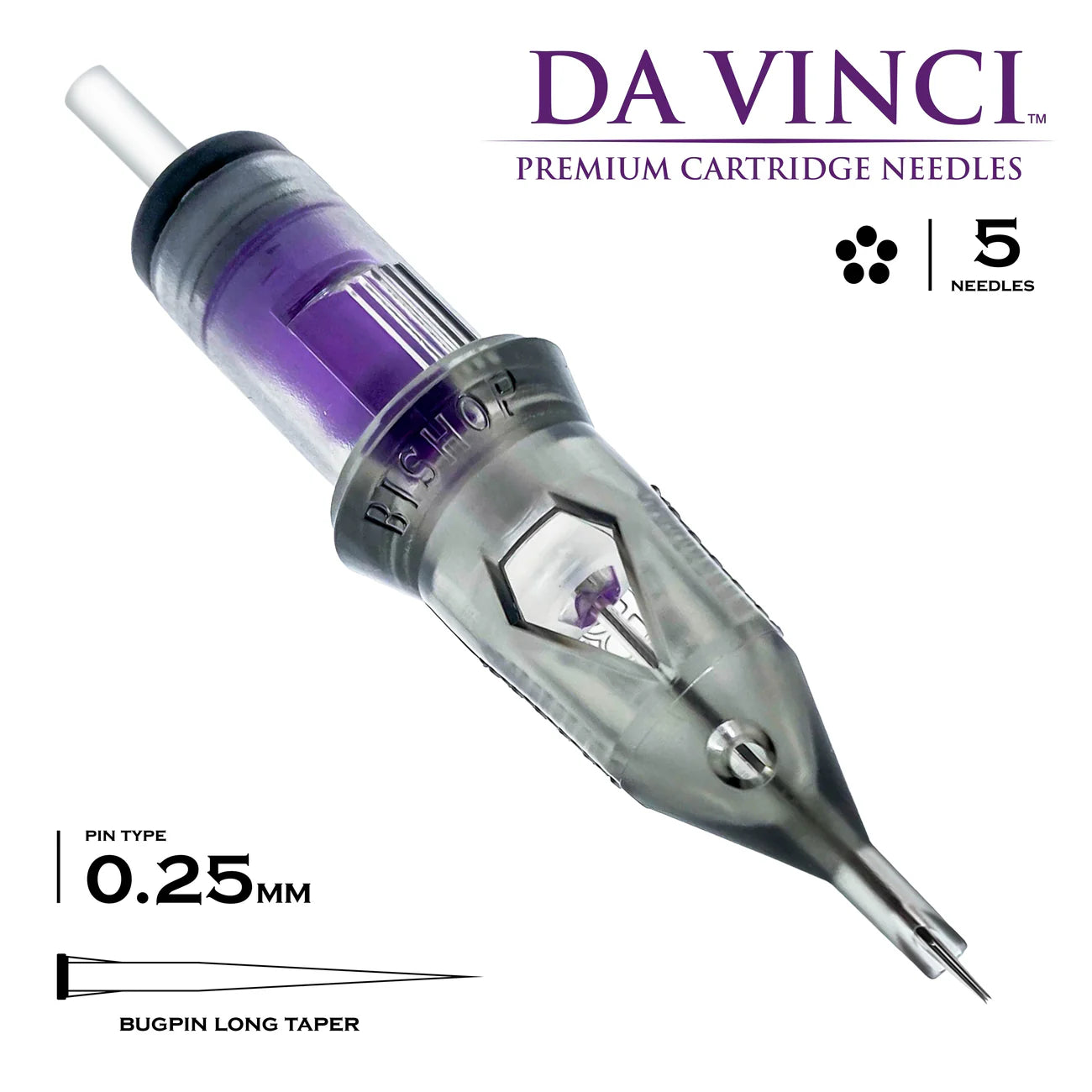 Bishop Da Vinci V2 Tattoo Cartridge Needles — Liners — Box of 20 - Ultimate Tattoo Supply