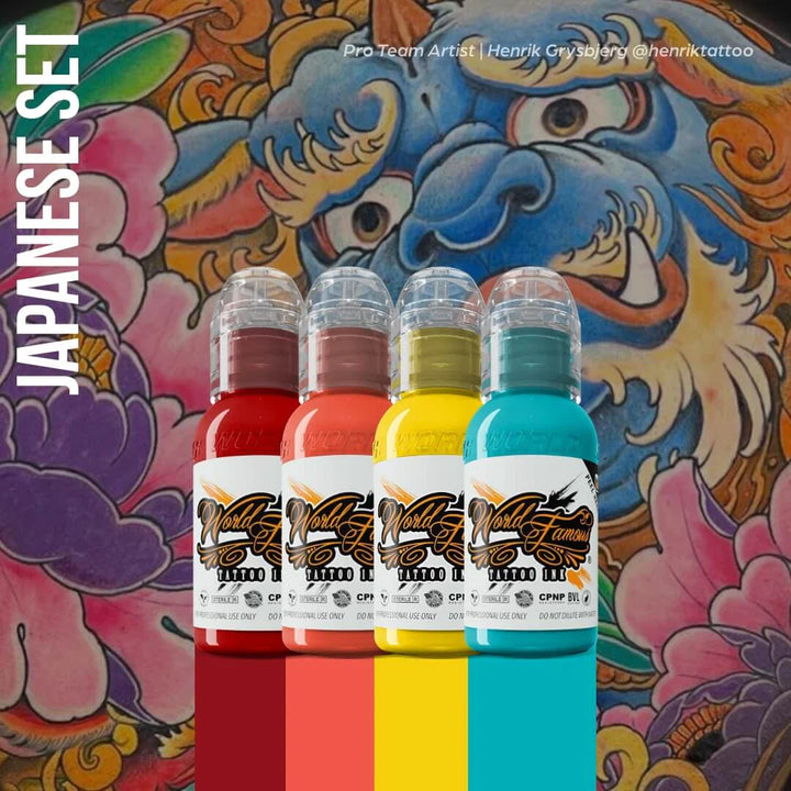 World Famous Japanese Mini Set — 4 1oz Bottles - Ultimate Tattoo Supply