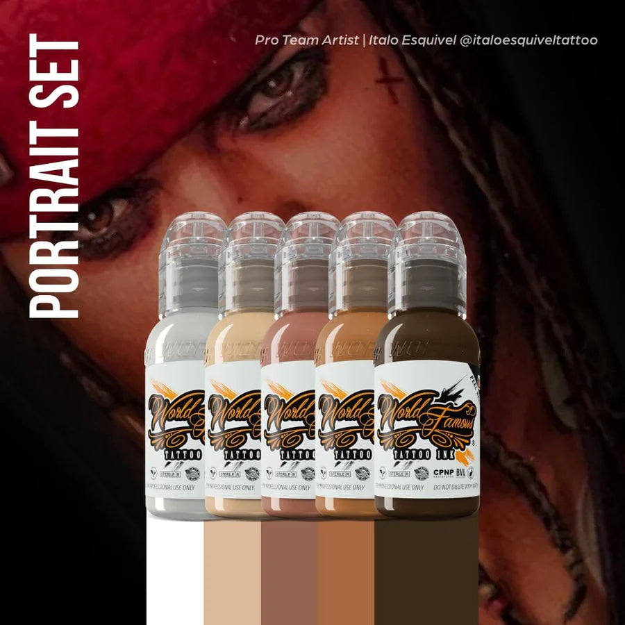 World Famous Portrait Mini Set — 5 1oz Bottles - Ultimate Tattoo Supply