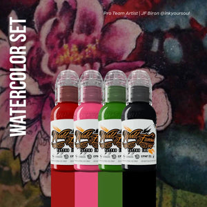 World Famous Watercolor Mini Set — 4 1oz Bottles - Ultimate Tattoo Supply