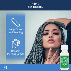 Recovery Aftercare Sea Salt and Tea Tree Oil Combo — Piercing Aftercare System - Painful Pleasures