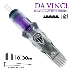 Bishop Da Vinci V2 Tattoo Cartridge Needles — Magnums — Box of 20 - Ultimate Tattoo Supply