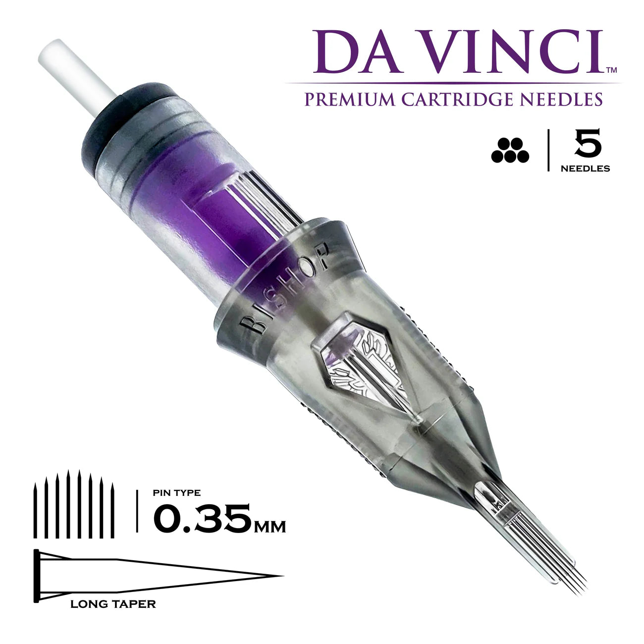 Bishop Da Vinci V2 Tattoo Cartridge Needles — Magnums — Box of 20 - Ultimate Tattoo Supply