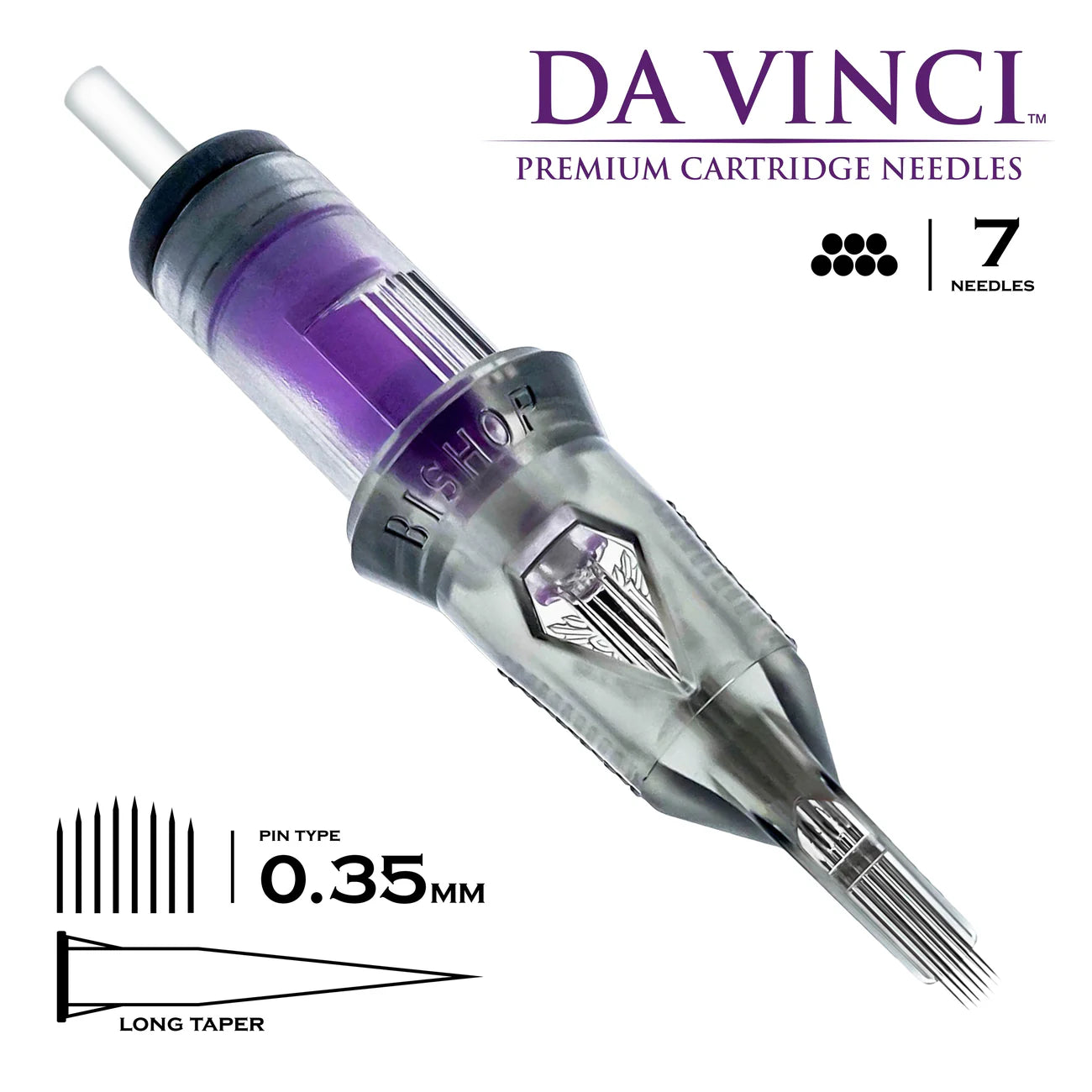Bishop Da Vinci V2 Tattoo Cartridge Needles — Magnums — Box of 20 - Ultimate Tattoo Supply