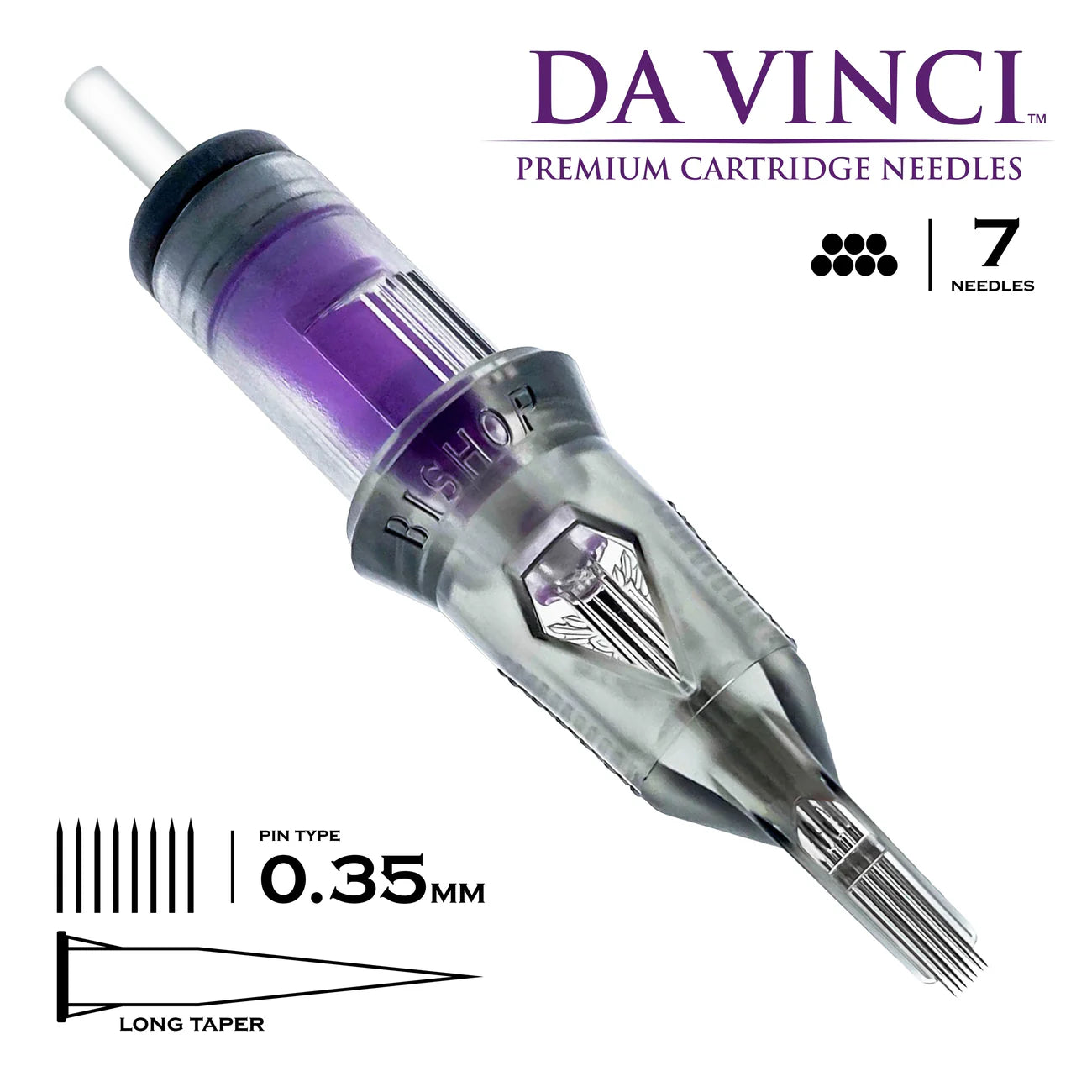 Bishop Da Vinci V2 Tattoo Cartridge Needles — Magnums — Box of 20 - Ultimate Tattoo Supply