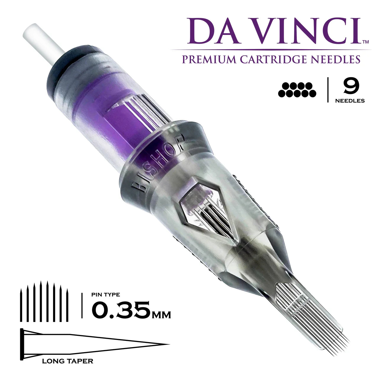 Bishop Da Vinci V2 Tattoo Cartridge Needles — Magnums — Box of 20 - Ultimate Tattoo Supply