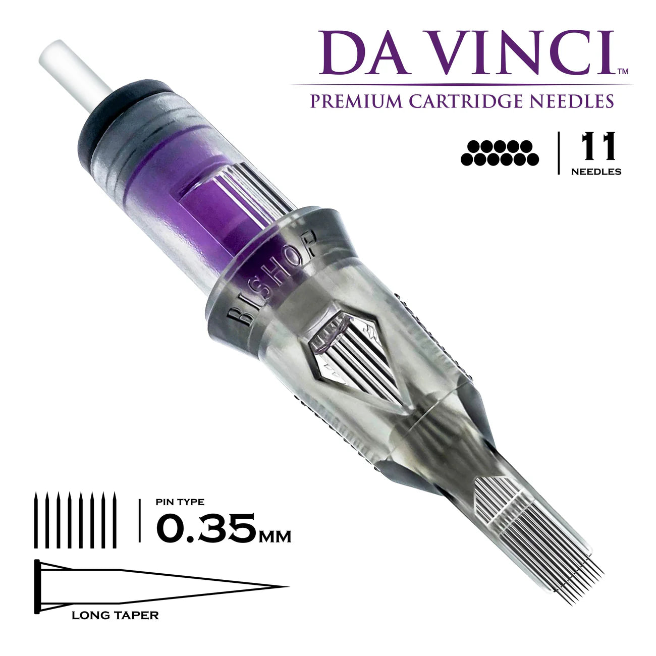 Bishop Da Vinci V2 Tattoo Cartridge Needles — Magnums — Box of 20 - Ultimate Tattoo Supply