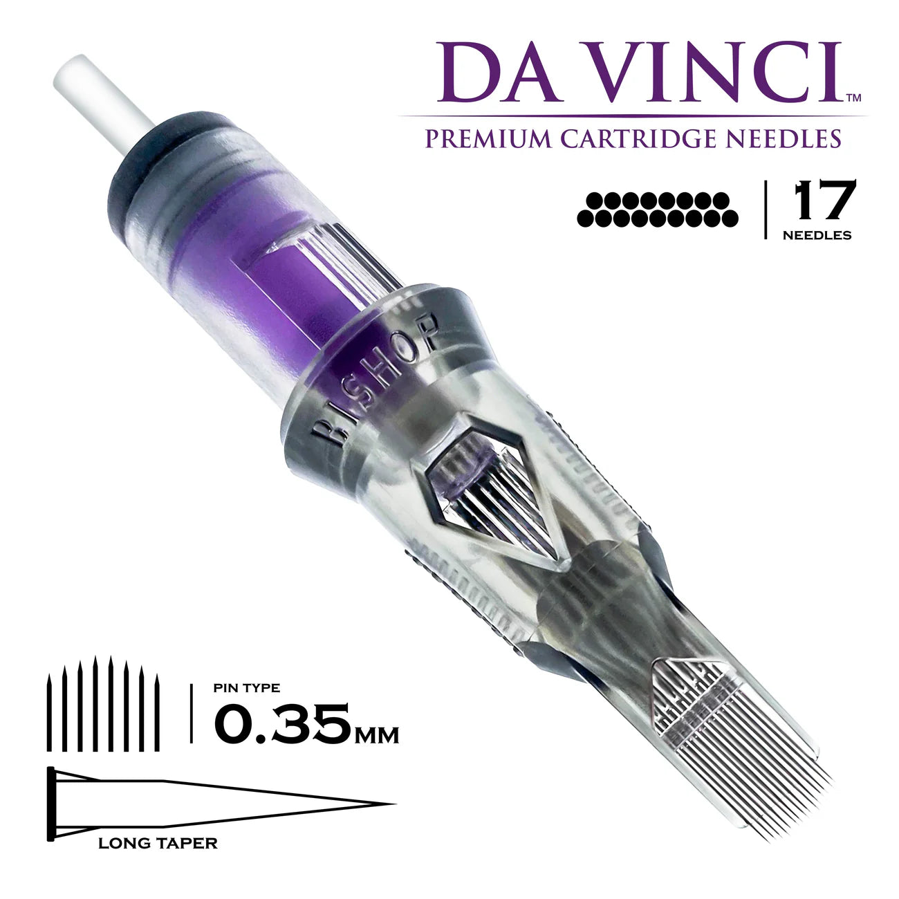Bishop Da Vinci V2 Tattoo Cartridge Needles — Magnums — Box of 20 - Ultimate Tattoo Supply