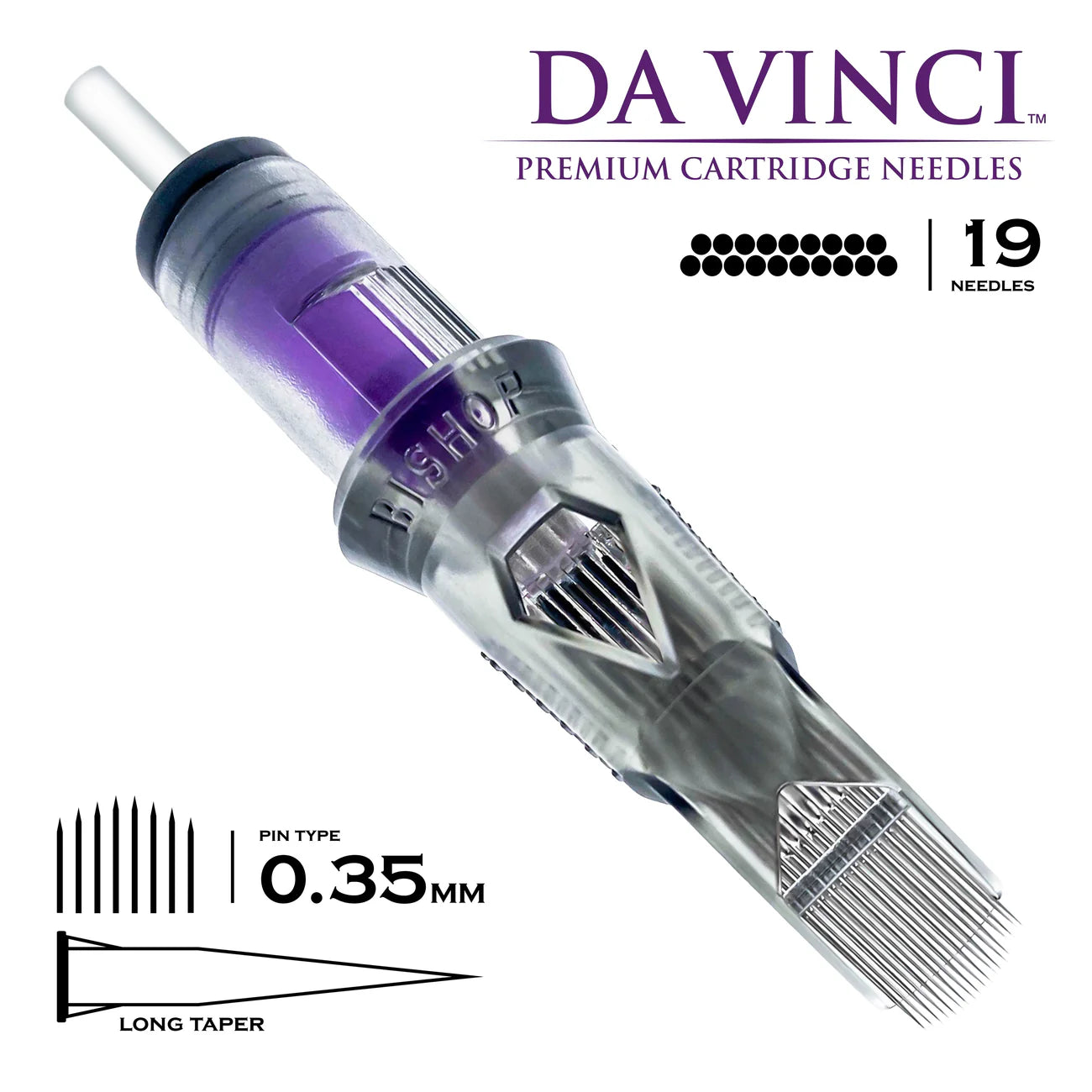 Bishop Da Vinci V2 Tattoo Cartridge Needles — Magnums — Box of 20 - Ultimate Tattoo Supply