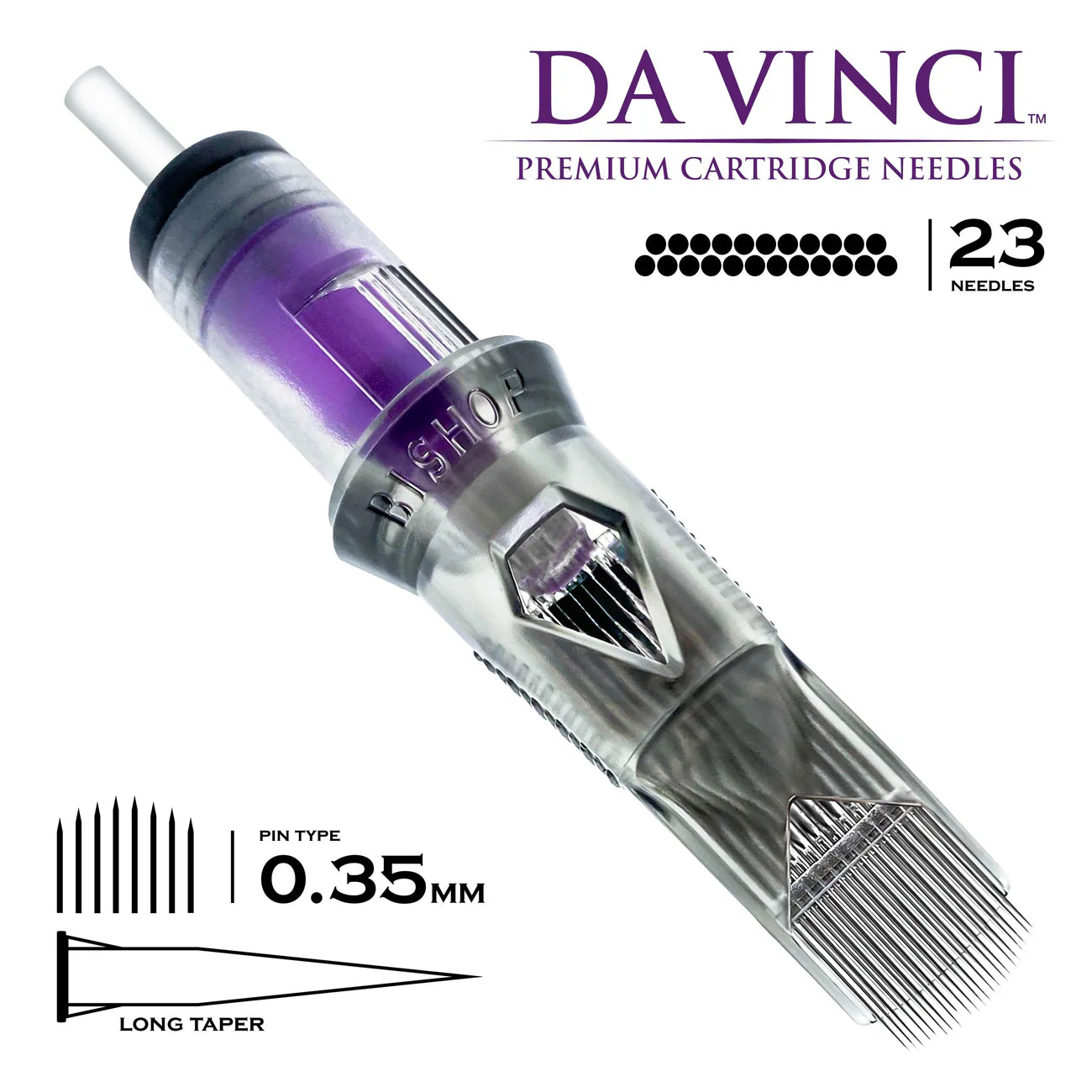 Bishop Da Vinci V2 Tattoo Cartridge Needles — Magnums — Box of 20 - Ultimate Tattoo Supply